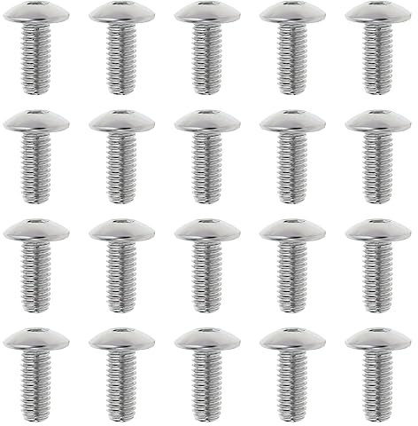 EMSea 20pcs Vis de Fixation Carénage de Moto M5x12mm Remplacement Compatible avec Honda Compatible avec Yamaha Vis de Fixation Carénage de Moto