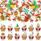 60 Stück Weihnachten Essbare Tortendeko, Zucker Dekoration, Kuchen Deko, Streudeko, Backzubehör für Cupcakes, Muffins, Schokolade, Süßigkeiten, Eis
