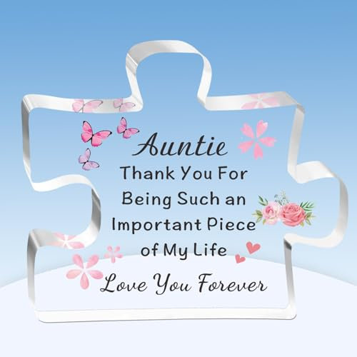 TTOVEN Auntie Gifts Puzzle Auntie Birthday Gifts Thank You for Being Such an important Piece of My Life
