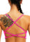 TZLDN Sport BH Rückenfrei Damen Gepolstert Bustier Cross Back Gym Yoga Push up Bra Crop Top Sport Oberteile ohne bügel C01 Hot Pink S