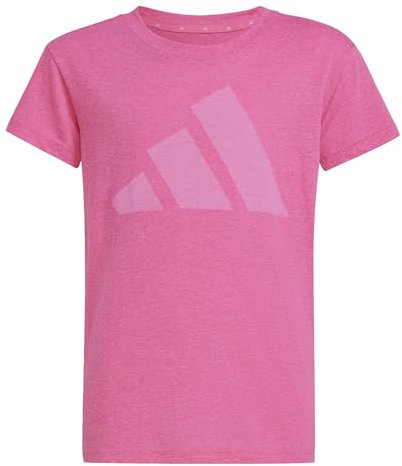 adidas Mädchen Essentials BIG Logo T-Shirt, Pink Fusion/White, 11-12 Years