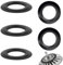 5pcs Joints Bonde Lavabo, Joint Evier Cuisine - Rubber Seal de Remplacement du Sink Plug Strainer, 54mm Extérieur, 32mm Intérieur, pour Bonde de Lavabo et Panier à Tamis, Noir