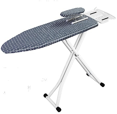 ALEjon Tabla de Planchar de Lujo, Tabla de Planchar Vertical Plegable para el hogar, con Soporte para estación de Plancha de Vapor Grande, Altura Ajustable 70-84 cm, Patas Fuertes Plegables, Cubierta