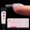 Medium Coffin Nail Tips 150PCS, Glamorous Clear Full Cover Build on Apex, Pre-Shaped Press on False Nail Tips for Extension Thicker Acrylic Nails Manicure 15 Sizes