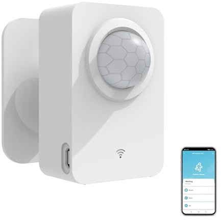 Smart WIFI Pir Motion Sensor: wirelessPresence Sensor, Multi-Person Detection Sensor with USB and Battery Dual Power Supply, Support Tuya, Alexa, 2.4 GHz Wi-Fi Required