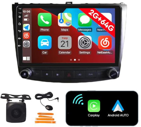 [2G 64G] Android Car Stereo FM Radio Carplay Android Auto 10 Touchscreen Headunit Media Player with Backup Kamera Für Lexus IS250 2005 2006 2007 2008 2009 2010 2011 2012