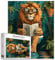 Tucocoo Lustige Löwen-Zeitungspuzzles für Erwachsene, 1000 Teile, Tiere Toilette, Tropische Pflanze, Badezimmer, Kunst, DIY-Puzzles für Heimdekoration, Geschenke, Familie herausforderndes Puzzle