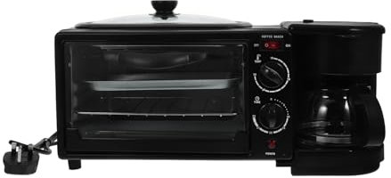 DECHOUS 3 in 1 Breakfast Machine Breakfast Maker Breakfast Oven Electric Breakfast Maker for Home with UK Plug