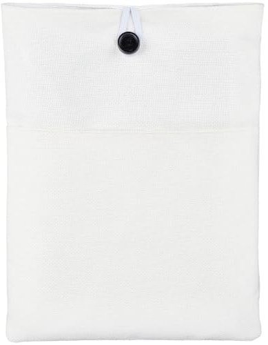 craspire Weiße Große A5 Buchhülle Aus Baumwollgewebe Buchumschlag Mit Knopf Waschbar Wiederverwendbar Schutztuch Für Notizbuch Scrapbooking DIY Basteln Für Gebundene Taschenbücher Buchliebhaber