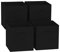 GREATOYAR Juego de Cajas de Almacenamiento, Cajas de Almacenamiento de Tela, Cubos de Almacenamiento Plegables, Cajas de Juguetes Plegables, Cajas Organización, 31x31x31cm, Negro, 4 Unidades