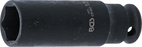 BGS 7271 | Douille à choc, six pans, longue | 6,3 mm (1/4) | 12 mm