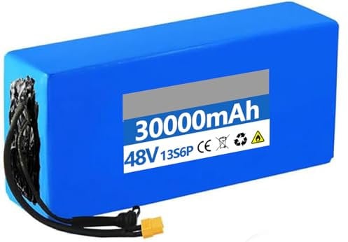 E-bike Battery 48V 60V 8Ah 10Ah 15Ah 18Ah 20Ah 25Ah 30AH Electric Bike Lithium Ion Battery Pack for 200W-1000W Motor Electric Bicycle Scooter with 20A BMS and Charger 48V 10AH,XT60
