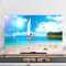 Hixingo TV Abdeckung Staubschutzhülle, 3D Seestern Muster Schutzhülle Fernseher 32-80inch Universal Fernsehabdeckung Multifunktional (Sandstrand,75inch)