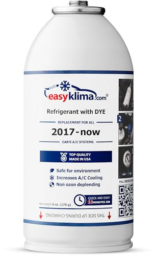 EasyKlima® Refrigerante R1234yf con tinte UV – Recarga tú mismo el gas del aire acondicionado para coches fabricados desde 2017.