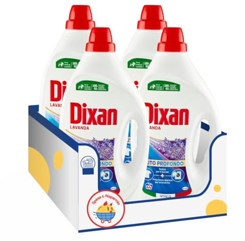 Detersivo Lavatrice Liquido Pulito Profondo alla Lavanda kit con Spugna Brandizzata SPESA & RISPARMIO Inclusa – Variazioni 4/8/12 Pezzi – 44 Lavaggi x 1980ml (4)