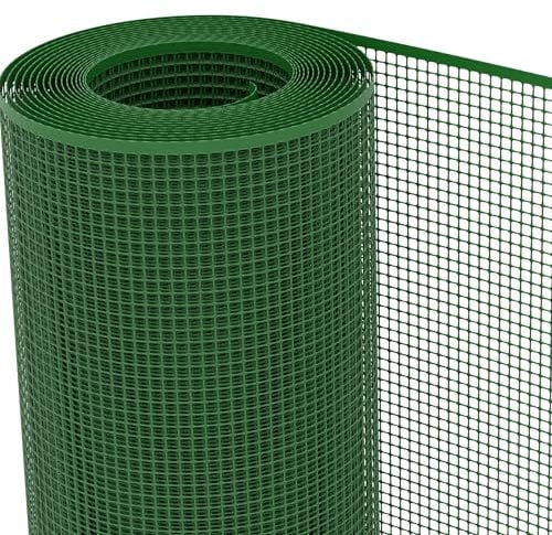 TENAX Filet en Plastique Quadra 10 Vert 1,00x30 m, Filet de Protection Multi-Usages pour Balcons, Terrasses, Portails et Clôtures