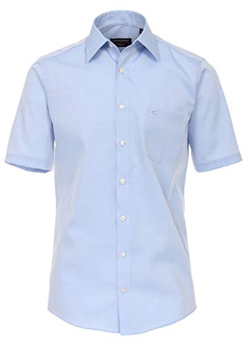 CASAMODA Businesshemd Kurzarm Uni Modern Fit Hellblau 41