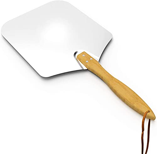 onlyfire Pala de Pizza de aluminio con mango de madera, 30,5 cm x 35,6 cm (12 x14)