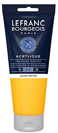 Lefranc Bourgeois Acrylique Fine Tube 200ml Jaune Moyen