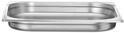 HENDI Gastronormbehälter, Temperaturbeständig von -40° bis 300°C, Heissluftöfen-Kühl- und Tiefkühlschränken-Chafing Dishes-Bain Marie, 3L, GN 2/3, 354x325x(H)40mm, Edelstahl