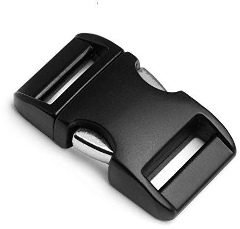 Ganzoo Metall-Klickverschluss Alumaxx, 4er Set, 1 / Klippverschluss/Steckschließer/Steckverschluss für Paracord-Armbänder, Hunde-Halsbänder, Rucksack, pulverbeschichtet, Farbe: schwarz matt