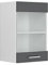 Vicco Küchenglasschrank R-Line, Glashängeschrank, Anthrazit Hochglanz/Weiß, 40 cm