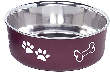 Nobby Fusion Stainless Steel Dog Bowl Non-Slip Red 16 cm 0.94 Litres