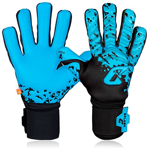 CATCH & KEEP Torwarthandschuhe Splash Waterstorm - Professionelle Torwart-Fußballhandschuhe - 4mm Profi Octopus Grip- hochwertige Neopren-Backhand - Punching Zone 2.0 (Blau/11)
