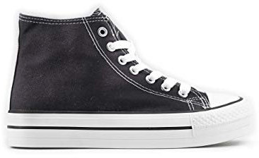 MODELISA - Zapatilla Plataforma Mujer (40, Negro)