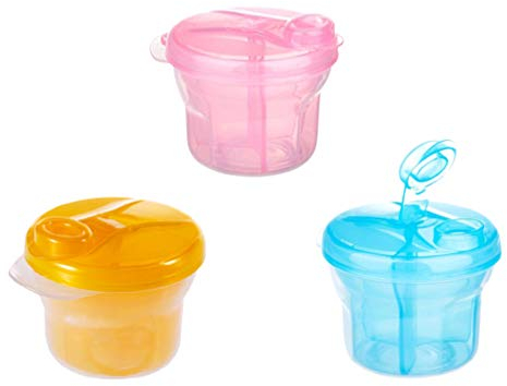Milisten Aufbewahrungsbox MAM Flaschen Neugeborene Starter Set 3pcs Spender Rotierende Milchpulver Box Tragbare Lebensmittel Snack Aufbewahrungsbehälter für Outdoor Reise Flasche Fütterung Zubehör