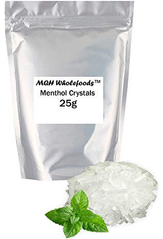 Cristalli di mentolo naturali congestione bloccato sollievo naso freddo influenza aromaterapia Premium Grade Quality! (25g)