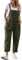 YESNO Women's Dungarees Loose Casual Plus Size Lightweight Sleeveless Overall Long Jumpsuit Playsuit Trousers Pants Dungarees (L PV9UK Ash Green)