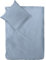 Decoper ® Mako-Satin Bettwäsche aus 100% Baumwolle | Atmungsaktiv & kuschelig weich | Farbe Rauchblau Blau Hell | 2 teilig - 135 x 200 cm + 80 x 80 cm