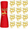 LATERN 12 Stück Weihnachten Rentier Servietten Ringes, 6CM Gold Elch Serviettenhalter Hirsch Serviettenschnalle für Weihnachten Mittagessen Thanksgiving Party Urlaub Hochzeit Tischdekoration