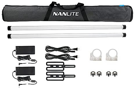 NANLITE Kit di 2 Tubi RGB II Batteria DMX