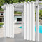 Comlax Outdoor Vorhänge mit Ösen Wasserdicht, 132x275cm Weiß Outdoor Vorhang Pavillon Balkon Vorhang Sichtschutz Schutz Für Veranda/Pergola/Garten/Schiebetür/Pavillon, 1 Stück