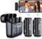 Leereel 2er-Pack Lavalier-Mikrofone Wireless für iPhone, Plug & Play Ansteckmikrofon kabellos mit Ladehülle für Interview, Videoaufnahme, Live-Stream, Keine App und Bluetooth erforderlich