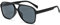 Retro Nachtsicht Rechteckige Sonnenbrille für Damen Herren Quadratische Doppelsteg UV400 Schutzbrille zum Autofahren (Schwarz Grau)