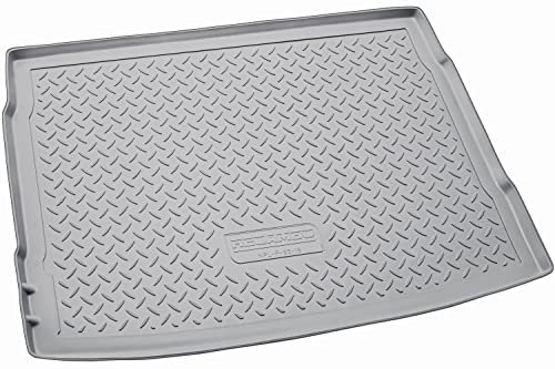 Recambo Gummi Kofferraumwanne Premium passend für VW Golf 6 Schrägheck 5K1 | 2008-2012 | mit Notrad | passgenau mit Rand | Grau