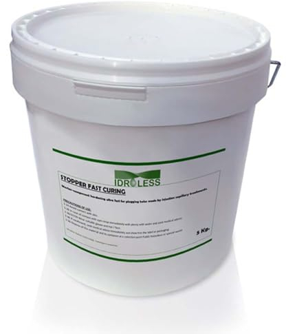 Mortero de Fraguado Rápido (20kg) – Para reparaciones, incluso sobre superficies mojadas y fugas de agua. Secado casi inmediato - Idroless