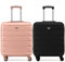 Flight Knight Set of 2 Lightweight 4 Wheel ABS Hard Case Suitcases Cabin Carry On Hand Luggage Approved for Airlines Including British Airways & Maximum Size for easyJet Large Cabin Bag 56x45x25cm