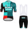 2022 Pro Team BORAhansgrohe Radtrikot Set für Herren, atmungsaktives MTB Radtrikot Trägerhose Kits GEL Paddad (L)