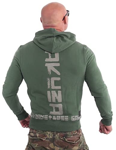 Yakuza Herren Skull View Kapuzenpullover, Cilantro, 3XL