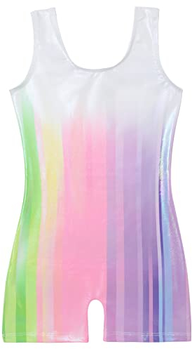 Bezioner Gymnastikanzug Kinder Mädchen Ärmellos Turnanzug Trikotanzug Tanz Gymnastik Training Dancewear Gymnastikbody 3-14 Jahre Grün 140