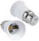 B22 to E27 Socket Converter, Bayonet to Screw Edison Bulb Adapter, BC to ES Lamp Base Adapter, Max Wattage 60W, Voltage 0-250V, for LED Bulbs, Incandescent Bulbs, CFL Bulbs, 2 Pack