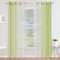 MIULEE 2er Set Voile Vorhang Zweifarbiger Vorhang mit Ösen Transparente Gardine Ösenschal Fensterschal Lichtdurchlässig für Schlafzimmer, 140x260cm, Grün