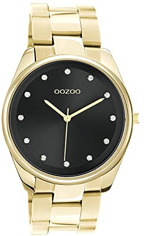 Oozoo Damen Armbanduhr Timepieces C10965 Analog Edelstahl Gold UOC10965 Analoguhr