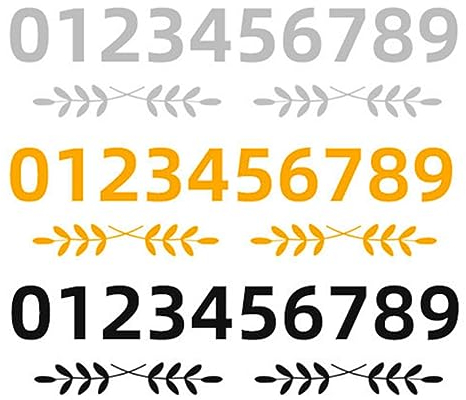 SamHeng 36 Pièces Réfléchissant Autocollants de Boîte aux Lettres, Imperméable 4 Pouce Auto-adhésif Chiffres Stickers et Feuilles Décoratifs pour Fenêtre Porte Signes Adresse Numéro de Maison