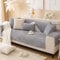 MINGPINHUIUS Sofabezug 1/2/3/4 Sitzer Überzug für L Form Sofa Couch Sessel Ecksofas, Weicher Samt Sofaüberwurf Rutschfest (Grau, 70 x 70 cm)