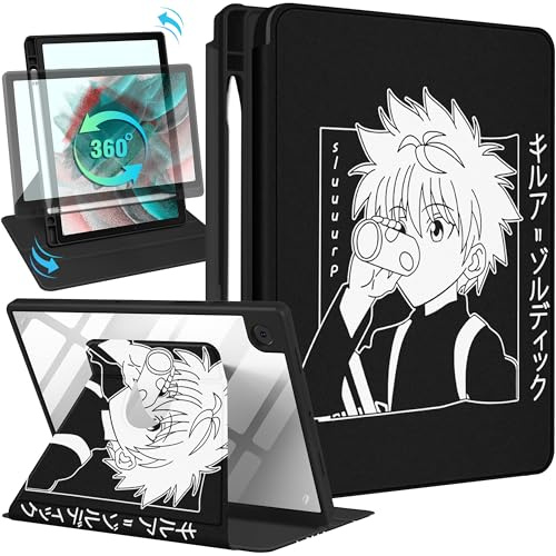 Trendy Fan for Galaxy Tab A8 Case 10.5 inch 2022 for Boys Kids Teen Girls Anime Cool Cartoon Cute 360° Rotating Folio Stand Pencil Holder for Samsung Galaxy Tablet A8 Case SM-X200/X205/X207